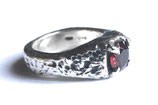 Gothic Dragon Ring - Garnet