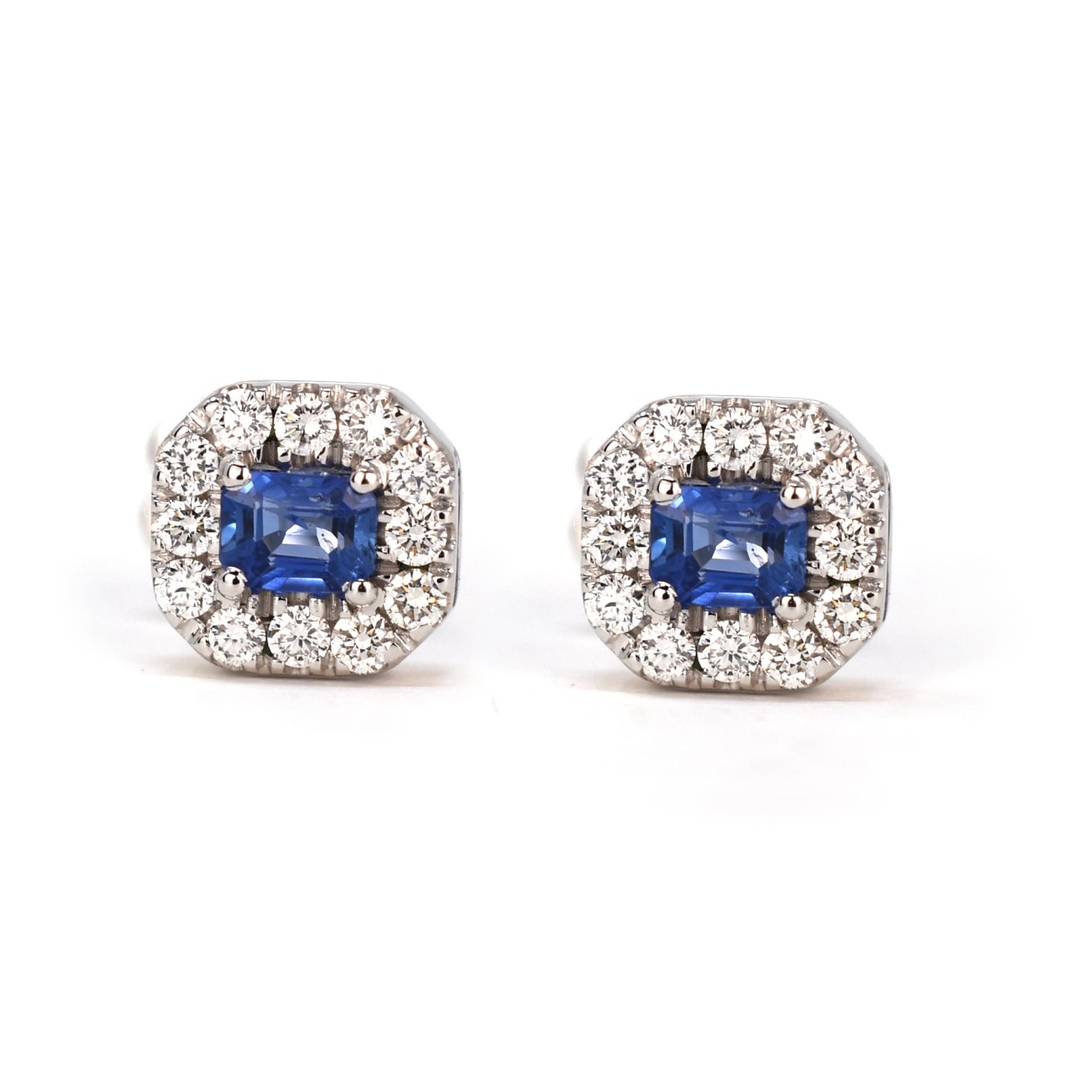 Orecchini di zaffiri 0,66 ct e brillanti