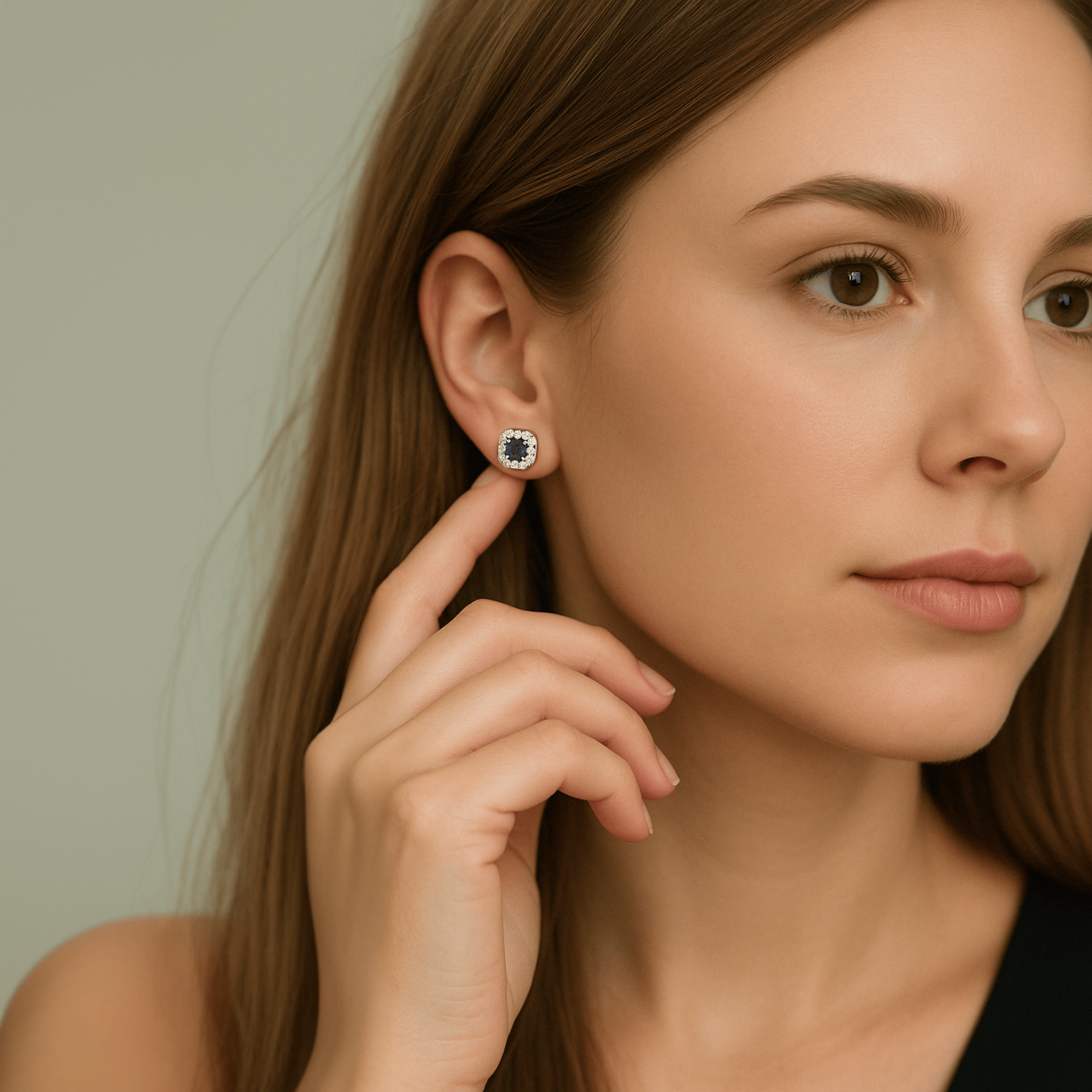 Orecchini di zaffiri 0,66 ct e brillanti