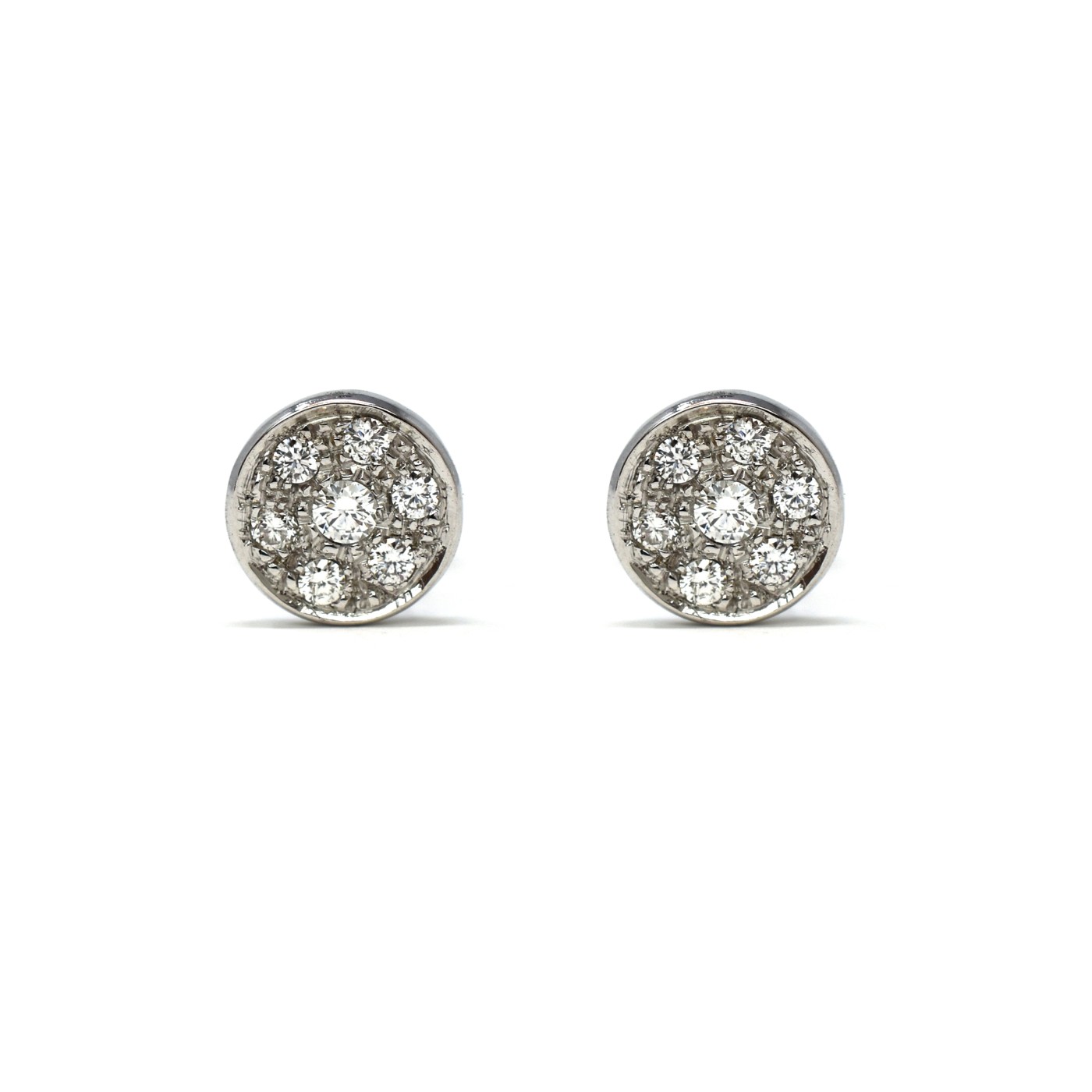 Orecchini forma rotonda con brillanti di 0,27 ct