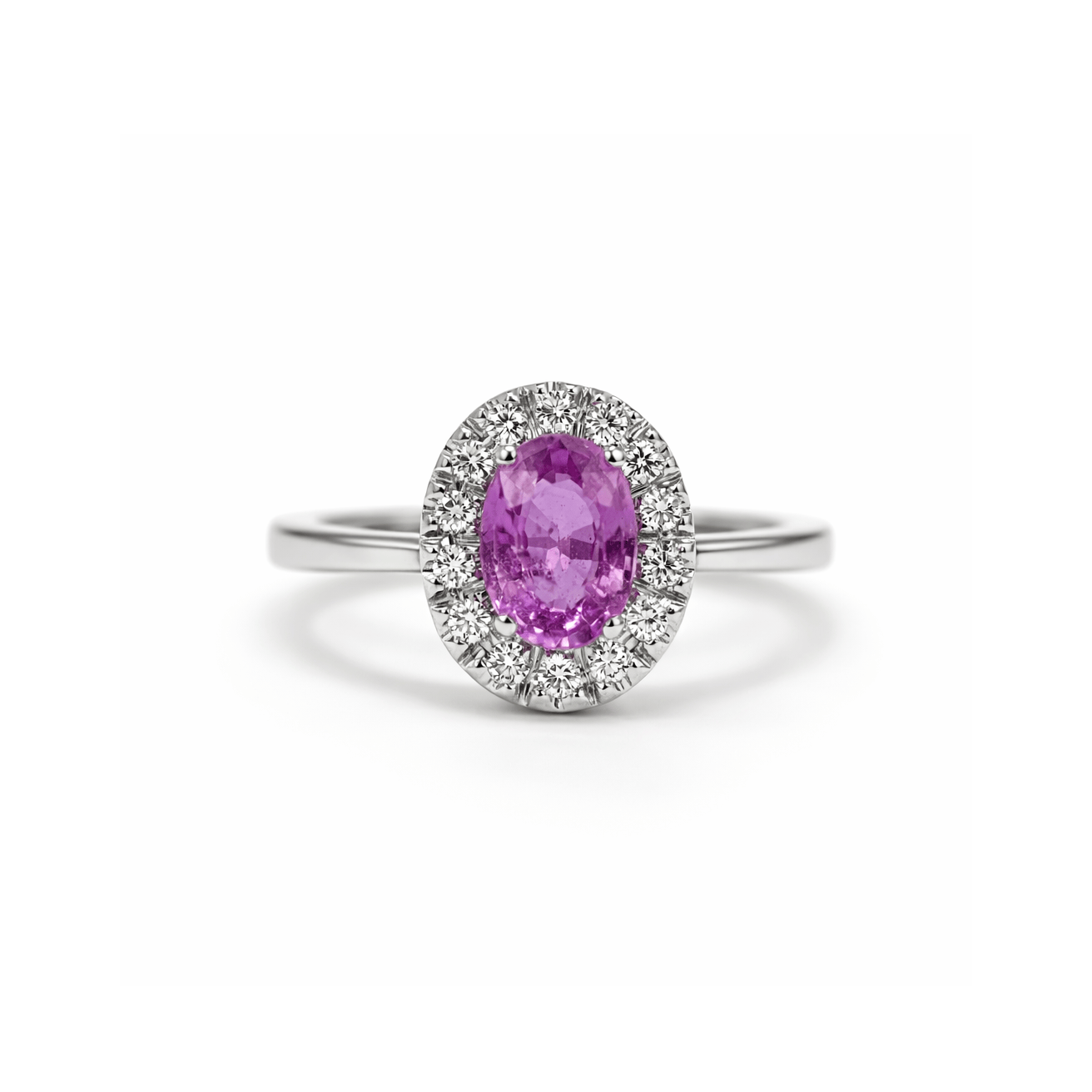 Anello zaffiro rosa 0,97 ct
