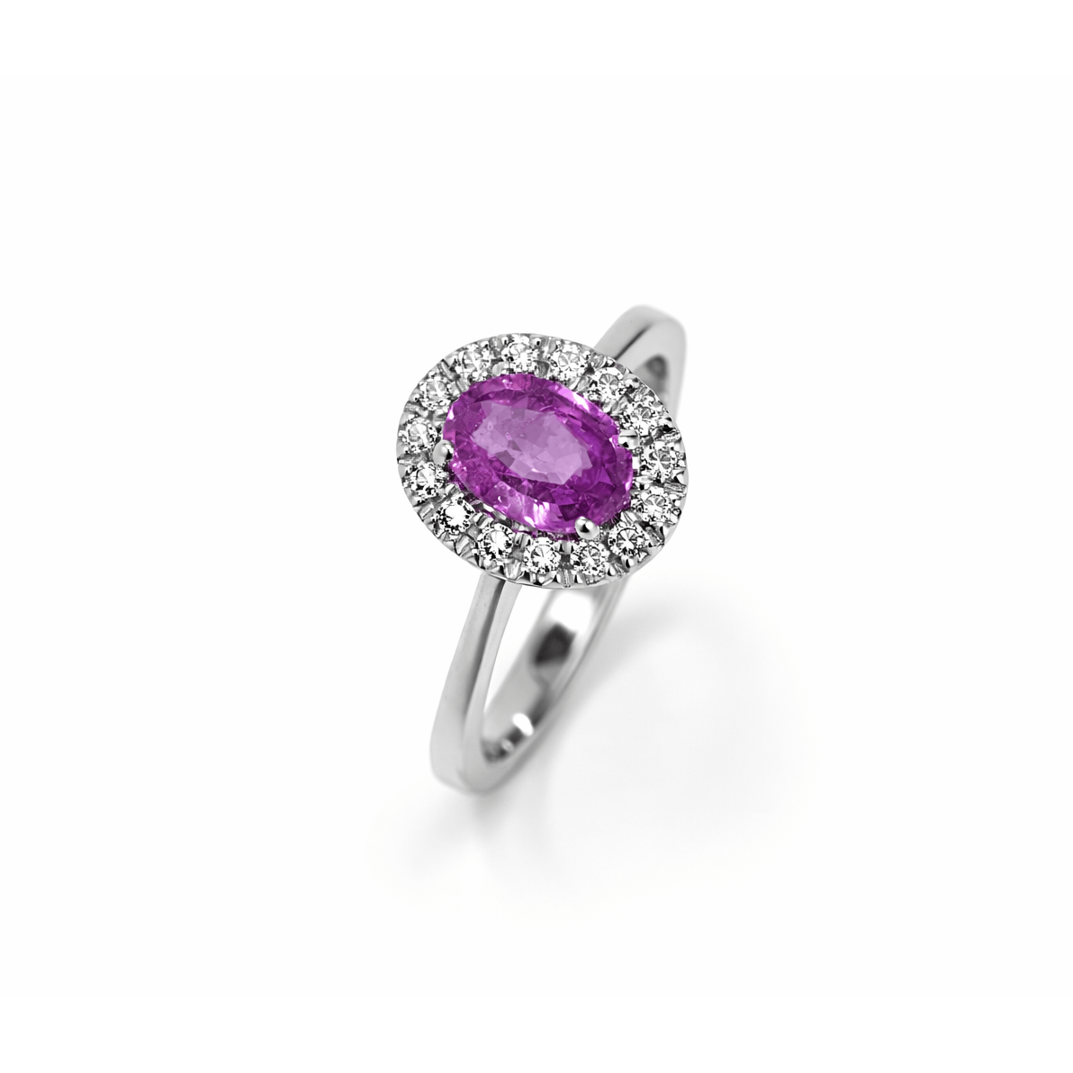 Anello zaffiro rosa 0,97 ct