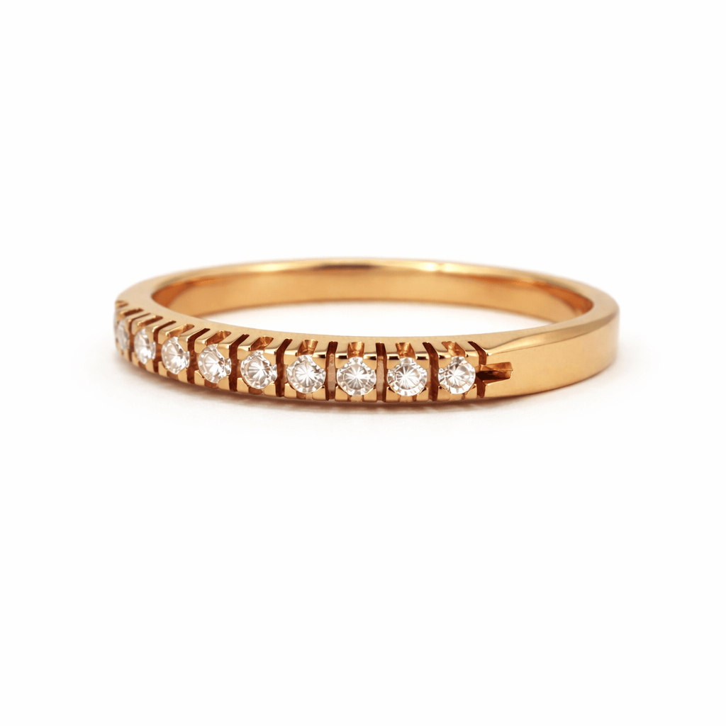 Fedina in oro rosa con brillanti