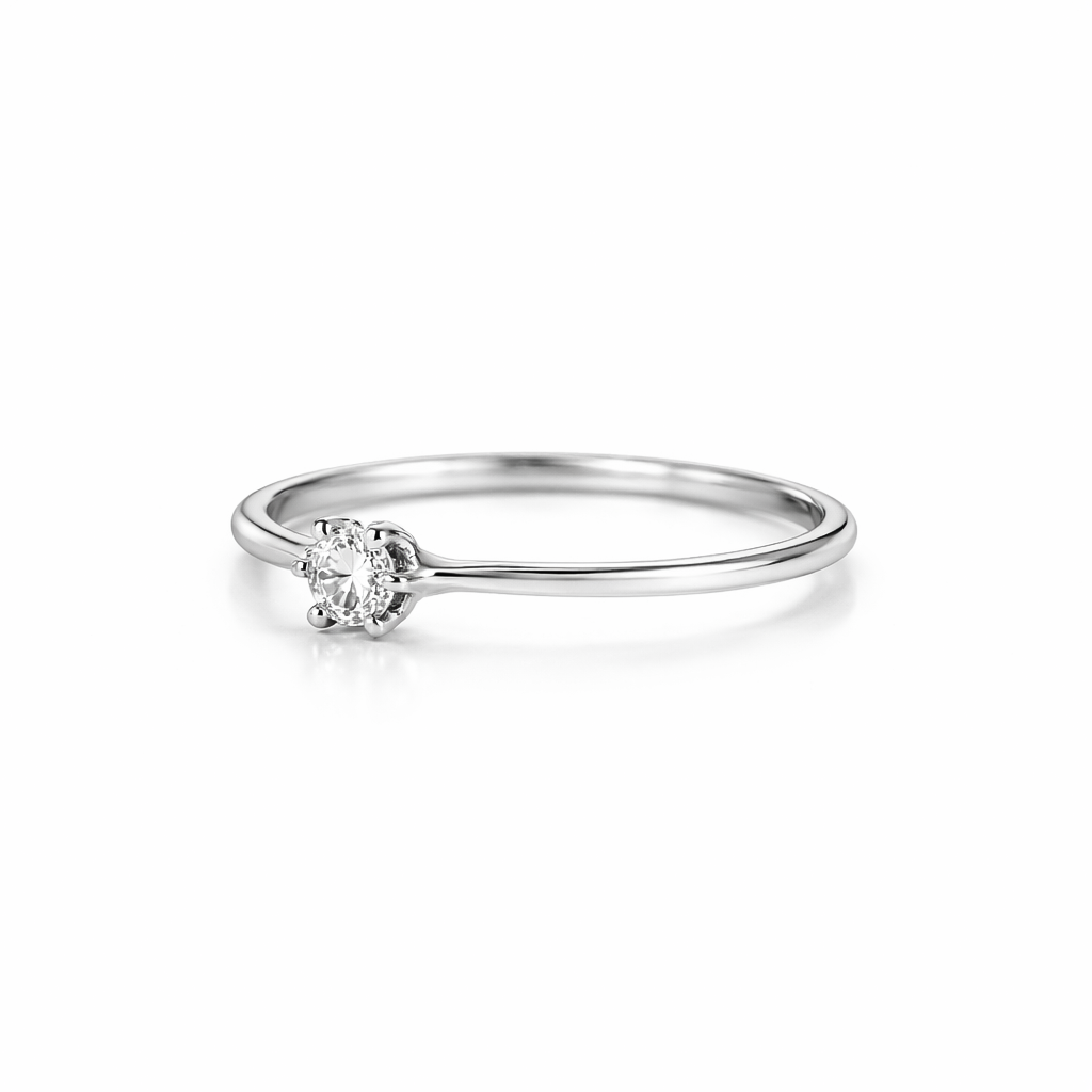Solitario con diamante brillante